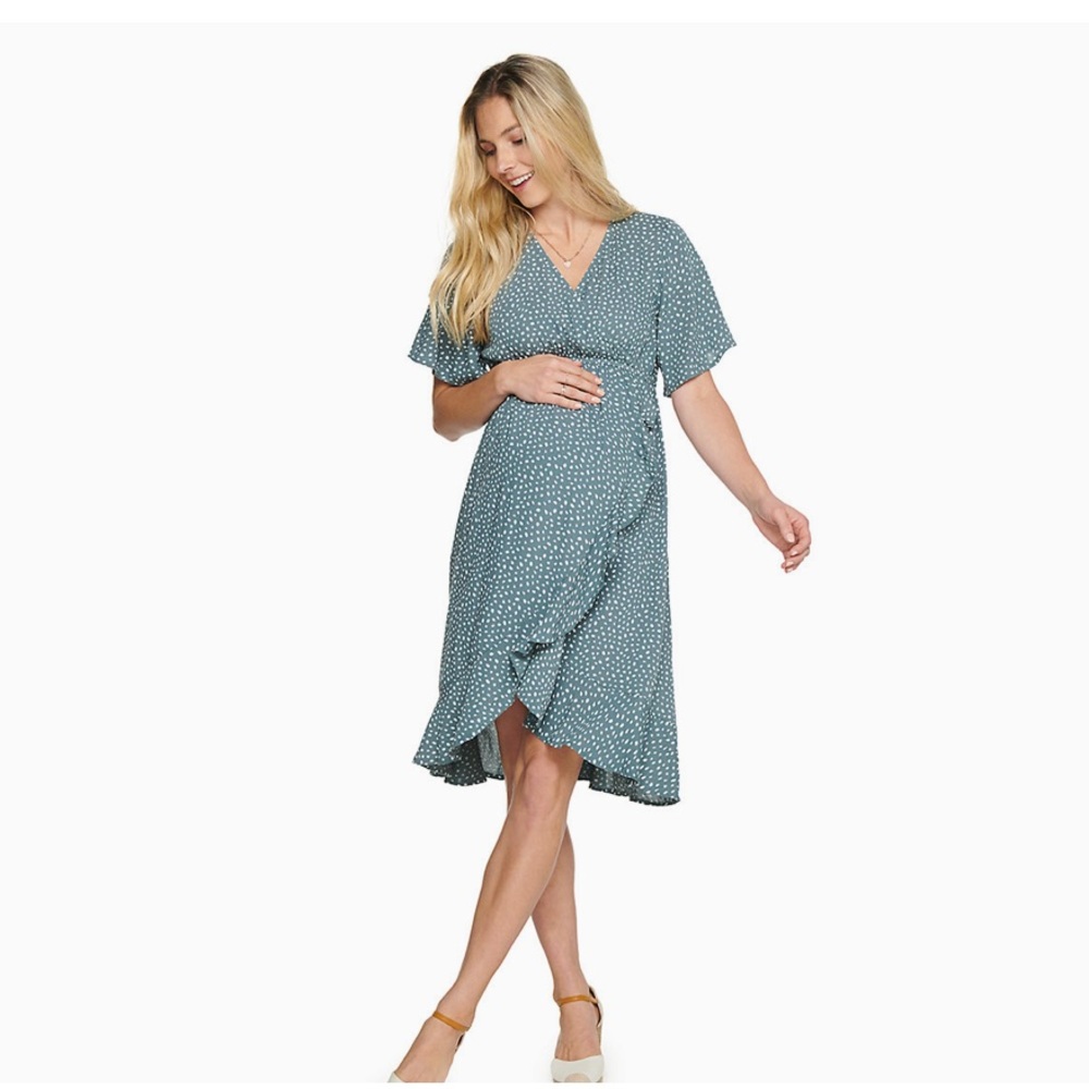 Maternity Sonoma Goods For Life Flutter Sleeve Wrap Dress Size: XL-MAT NWT